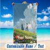 Beach Towel Custom Name Text, Quick Dry Large Towel For Beach HomeHowl's Moving Castle