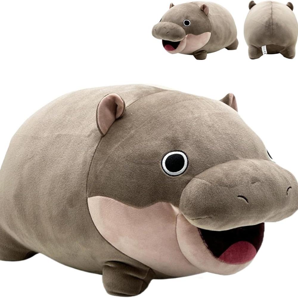 Soft Moo Deng Plush Toys Hugable Pygmy Hippo Plushie Toy Moo Deng Hippo Plush  Home Toy Decoration