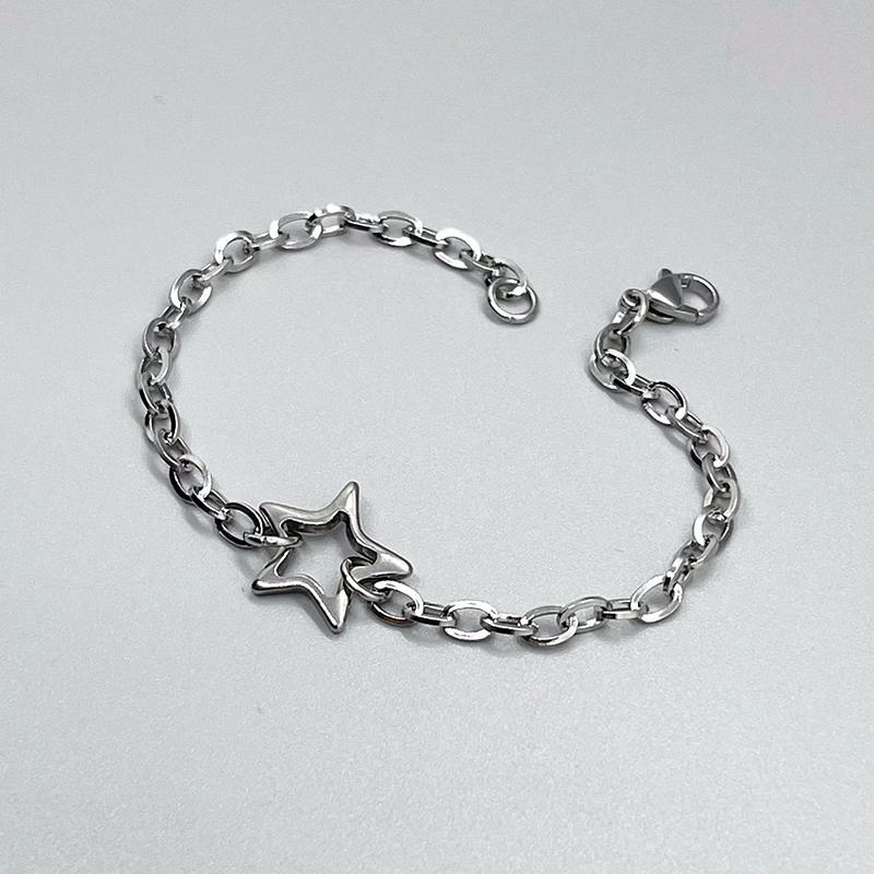 Simple Sweet Cool Star Bracelet Metal Bracelet For Women Men Couple Bracelet Jewelry Couple Gift