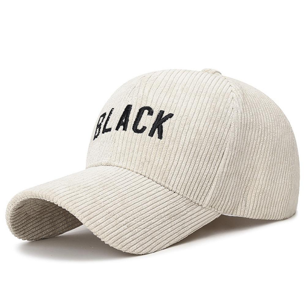 Classic Adjustable Corduroy Baseball Cap Breathable 3D Embroidered Casual Cap Lightweight Polyester Outdoor Sun Hat Daily Use