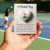 Love Heart Golf Pocket Hug with Positive Card Emotional Support Baseball Tennis Basketball Pocket Token Decoration Inspirational Gift