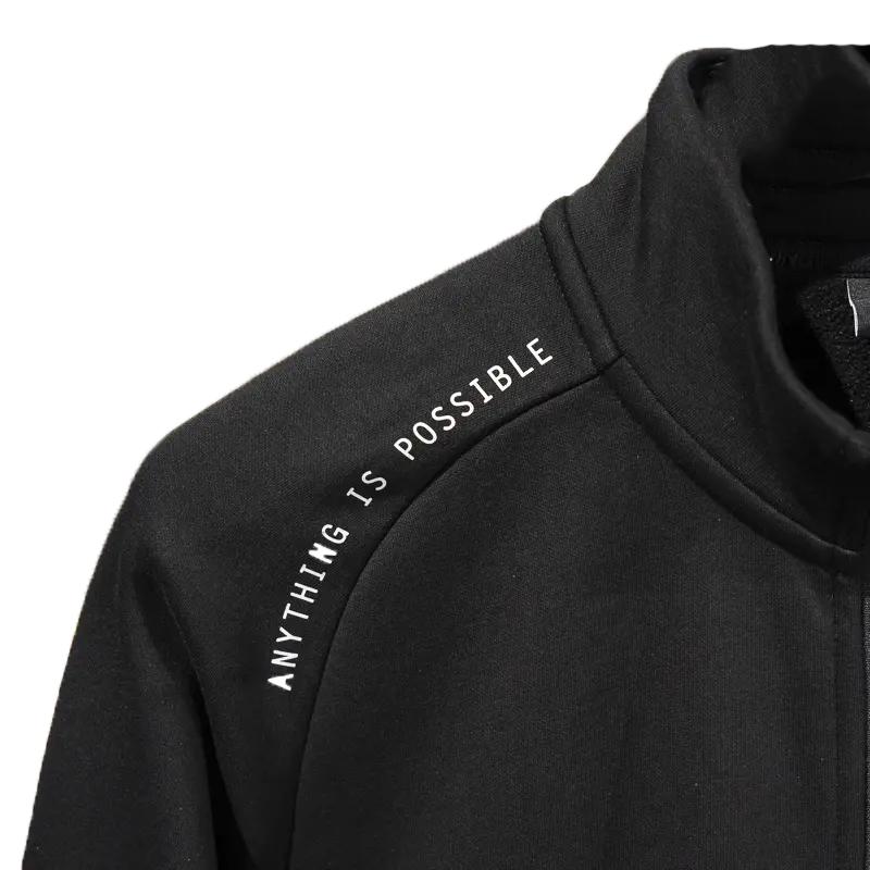 Li Ning Simple Solid Color Fleece Warm Comfortable Stand Collar Cardigan Sweatshirt Casual Sports Suit Unisex Sweatshirt Black AWDTE83-1+AKLU881-1