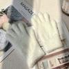 Winter Imitation Mink Velvet Five Finger Gloves Warm Cold-Proof Gloves Women Outdoors Cycling Solid Color Mittens