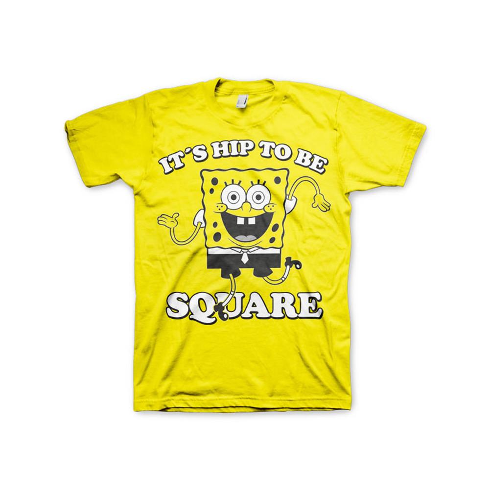 Officially Licensed Sponge Bob It´s Hip To Be Square Men s T-Shirt S-XXL Sizes XXL