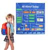 School Classroom Pocket Chart with Date Month Year Week Season Weather Event Cards Teacher Teaching