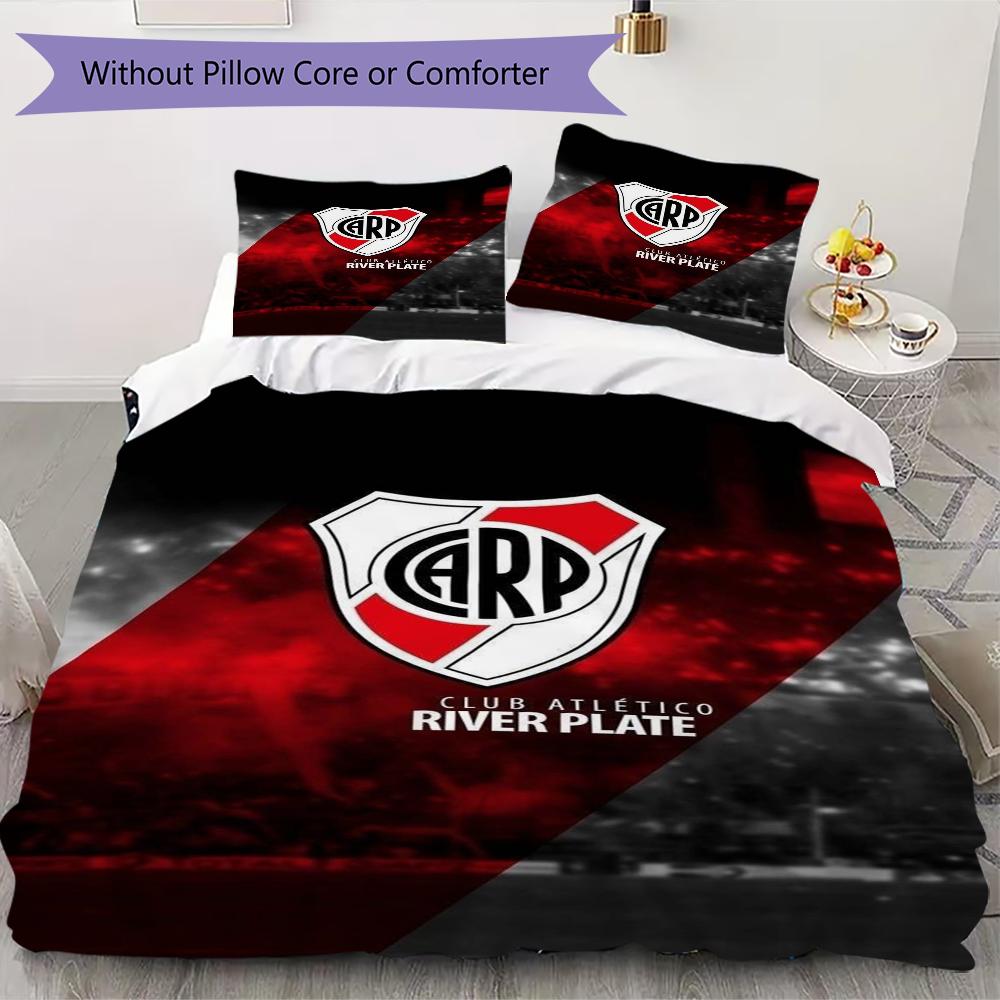 CA River Plate Pattern Bedding,Quilt Set Quilt Cover Pillowcase Home Birthday Gift(1 * duvet cover + 2 * pillowcase, without core)_lx