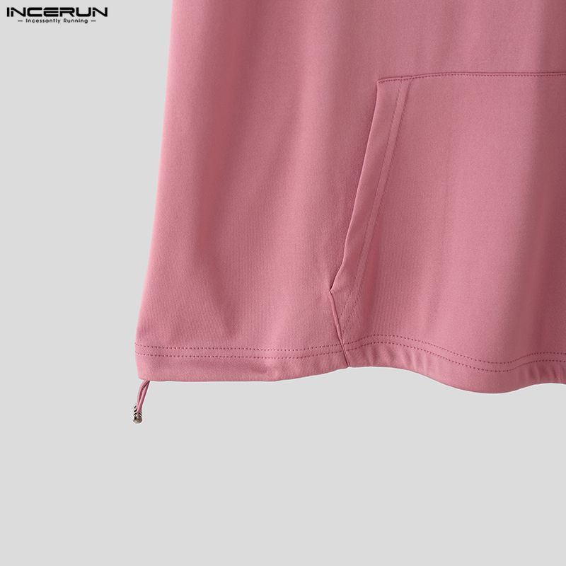 INCERUN Two Piece Suit Men Lapel Neck Short Sleeve T-Shirts Shorts Casual Sports Outfits Sets