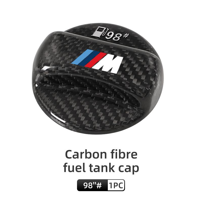 BAGF7 2026 Car Sticker Car LOGO Carbon Fiber Tank Cover Fuel Tank Air Cap Trim #98 #95 For BMW E46 E90 E60 F10 E39 F30 E36 F20 E87 E90