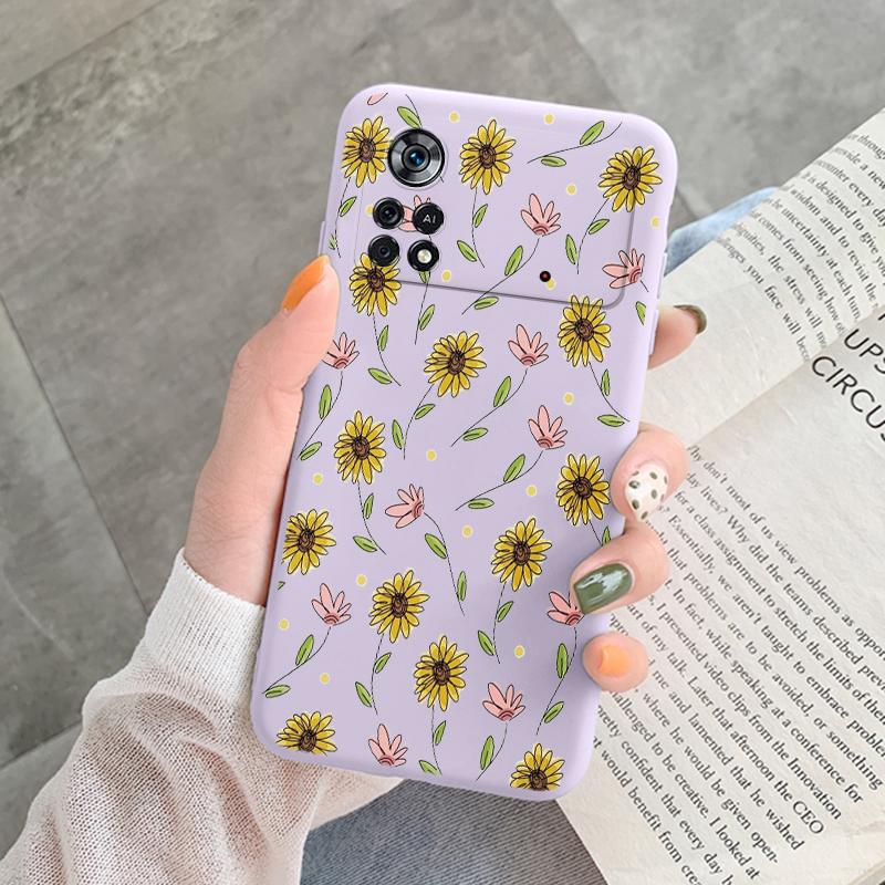 For Poco X4 Pro 5G M4Pro Cover Funda Vintage Flower Leave Protective Cover TPU Capa For Xiaomi Poco X4 Pocox4 X 4 M4 Pro Coque