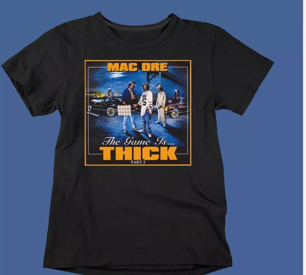 Mac Dre The Game Is Thick Short Sleeve Black Unisex   T-Shirt