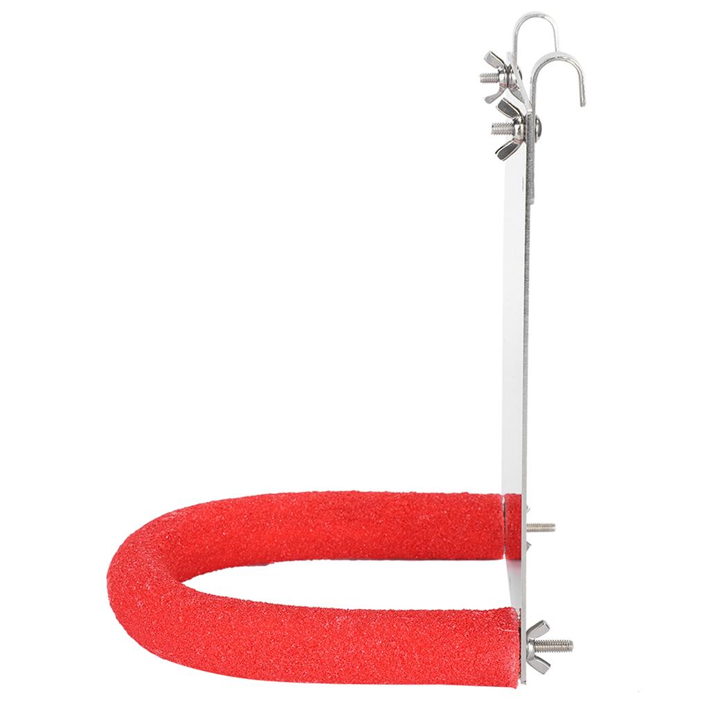 Durable Small Pet Bird Stainless Steel Parrot Mirror Frosted Stand Stick Bar Accessory