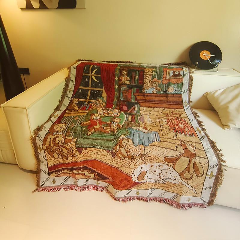 

Жаккардовый гобелен, одеяло для кемпинга и дивана - Не царапается, высококачественное подарочное одеяло 160x130 CM