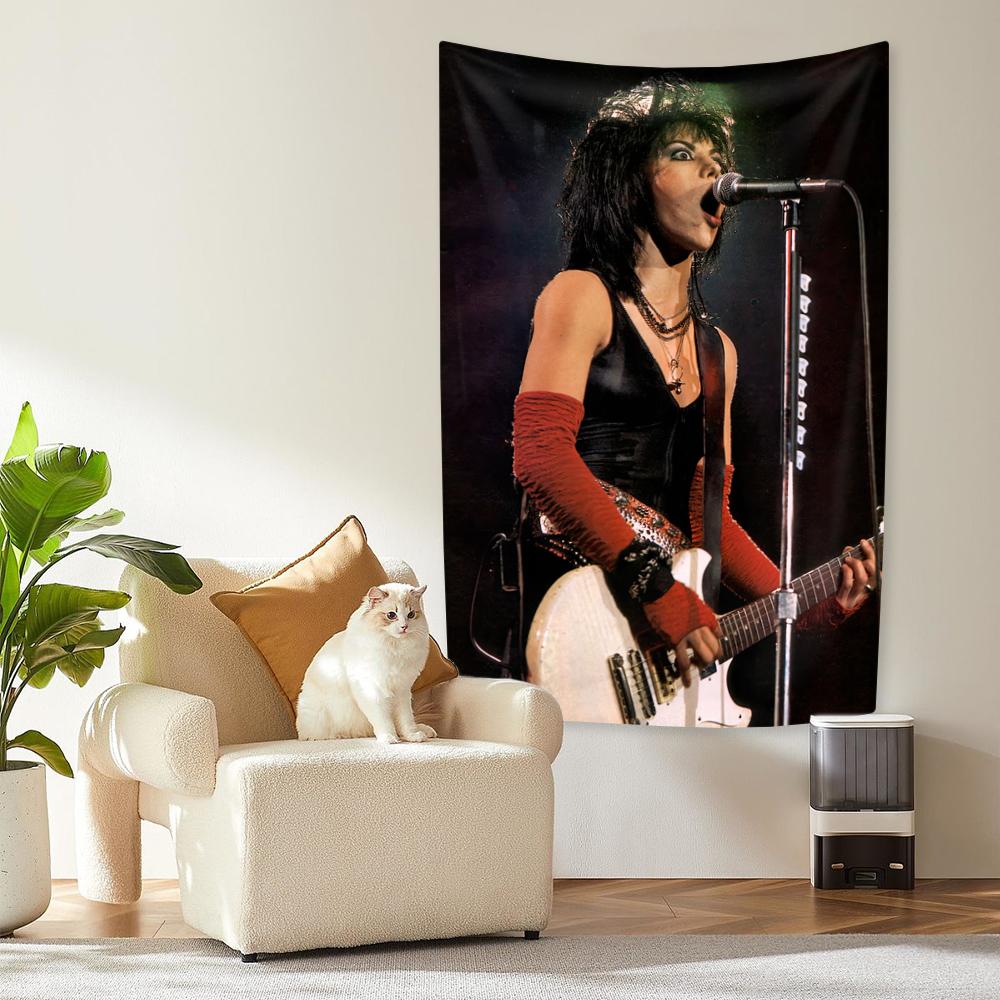 Punk Rock Singer Tapestry Joan Jett Home Decoration Large Fabric Dormitory Background Wall Hanging Carpets Party Backdrop