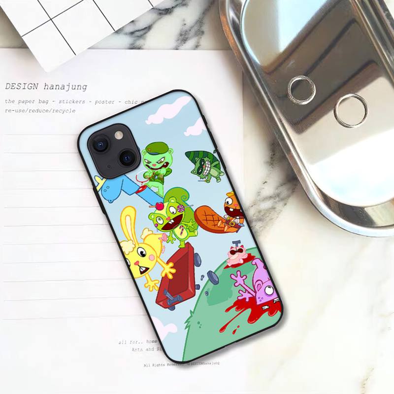Happy Tree Friends Phone Case For iPhone 11 12 Mini 13 14 15 Pro XS Max X Plus SE XR Shell