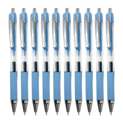 Linc Mr.Click Retractable Ball Pen 0.7 Mm Blue Ink Pack of 1 X 10pcs Smooth Writing Pens For Office School And Daily Use