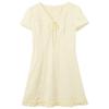 Sancai 100% Cotton Embroidered V-Neck A-line Dress