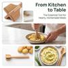 Natural Wood Wooden Ground Beef Masher Durable Potato Crusher Non-Scratch Meat Grinder  Cooking