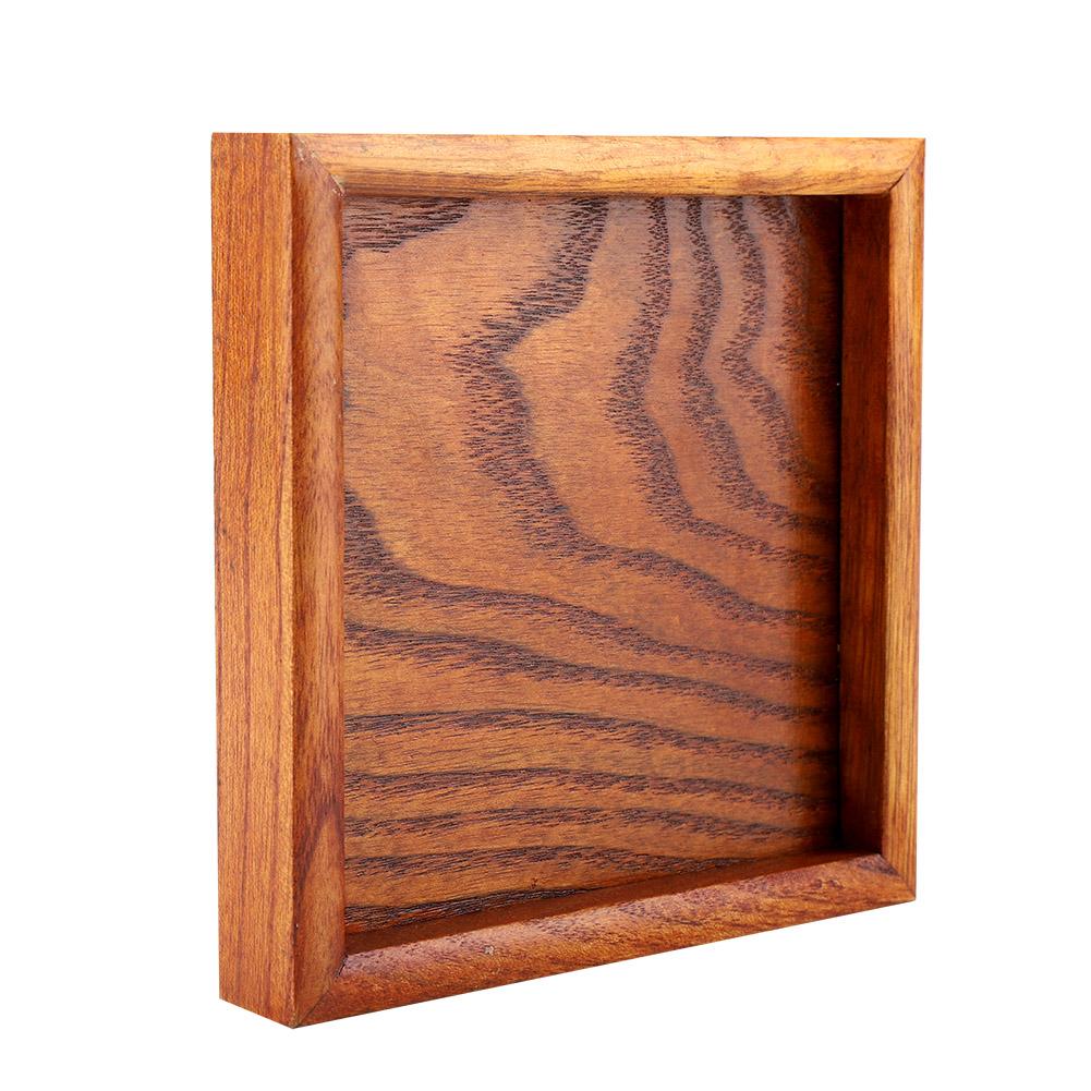 Square Solid Wood Tea Tray Coffee Sushi Snacks Serving Plate for Cafe Restaurant