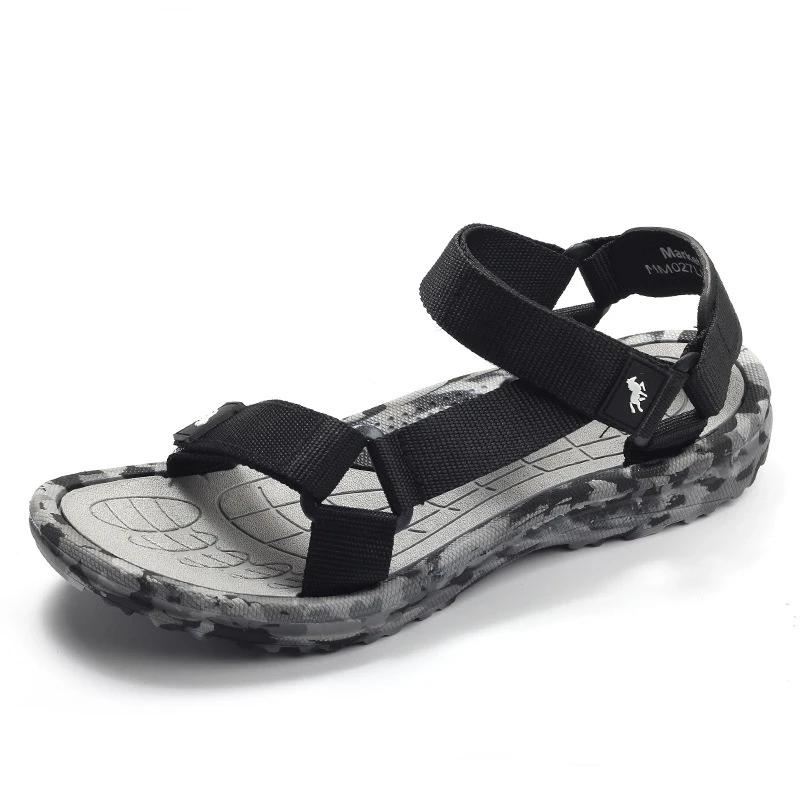 Mode Sommar Herrsandaler Sommar Sport Bekväma Platta Strand Mode Tofflor Utomhus Promenader Halkfria Casual Flip Flop