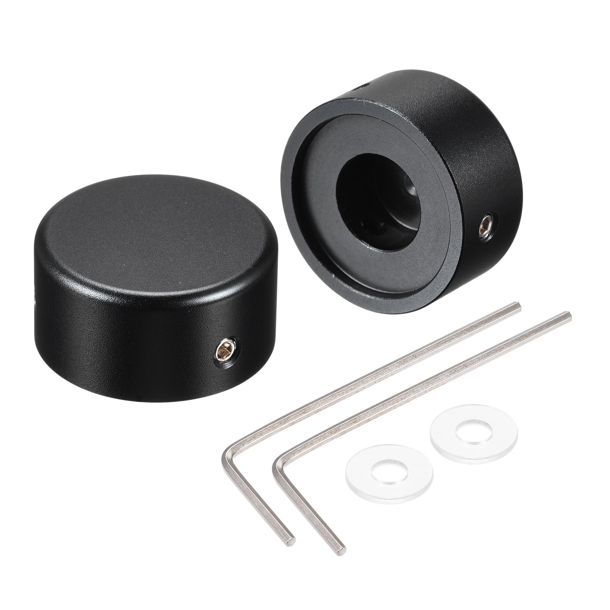 

Guitar Footswitch Top Cover Effect Pedal Cap with Wrench Aluminum Alloy for Electric Guitar, Pack of 2 чорний