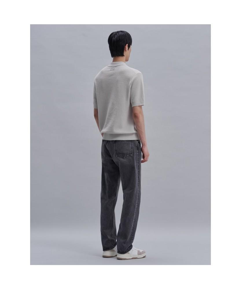 SHIFT.G Cool Summer Polo Neck Sweater Light Gray