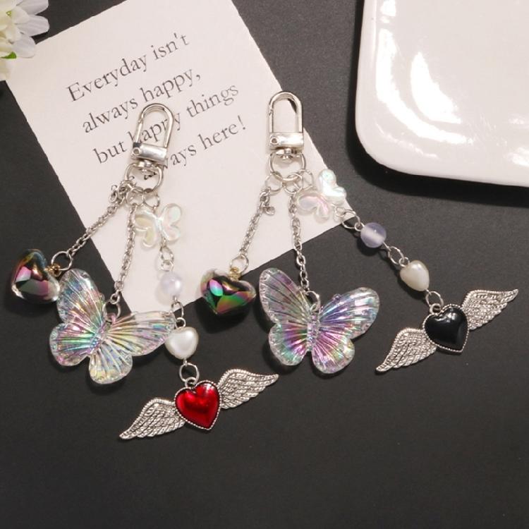 Versatile Phone Strap Angel Keychain Pendant Fashionable Heart Phone Lanyard