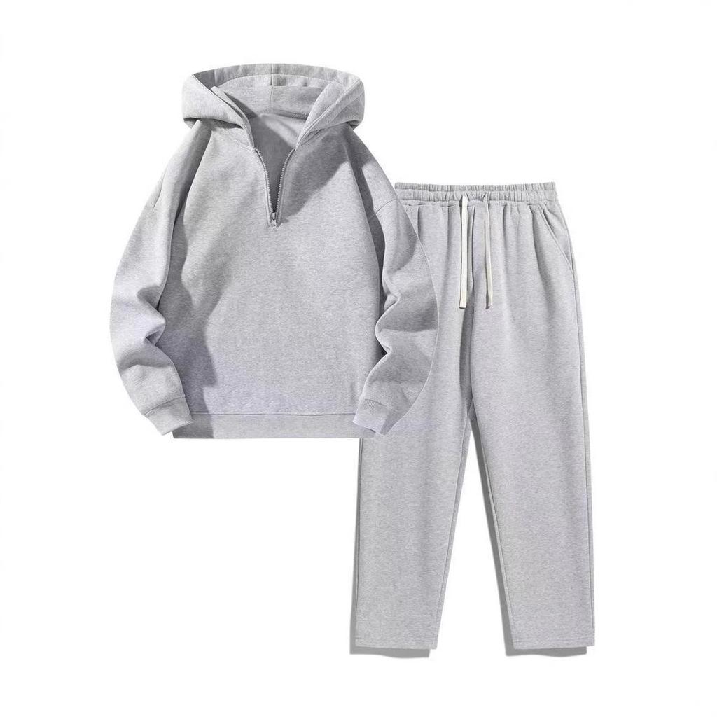Herbst Winter Basic Fleece Hoodies und Sweatpants Set Damen Jogger Freizeitset Trainingsanzug Sportbekleidung Trainingsanzüge Unisex Ensemble Jogging Herren