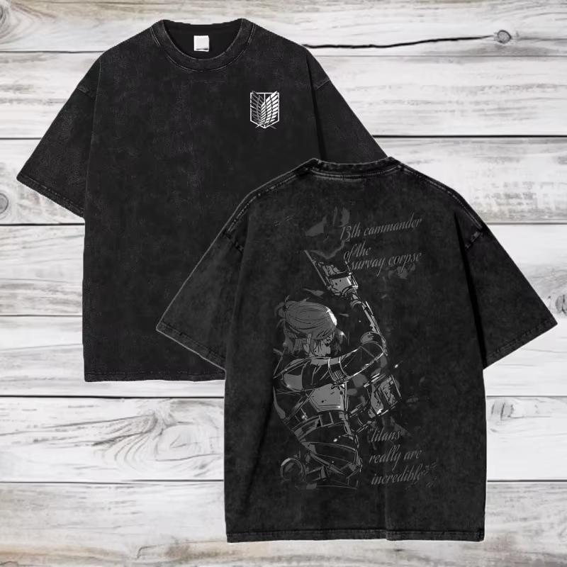 

Retro European Style Anime TShirt Mens Short Sleeve Printed Casual Top Harajuku Fashion Summer Cotton Tee Streetwear L