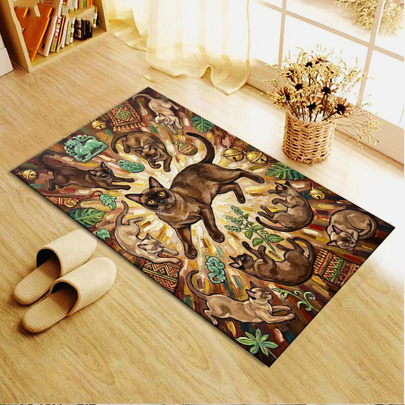 2025 New Cute kitten Carpet Rug for Living Room Bedroom Home Sofa Decoration,Kids play Non-slip Floor Mat