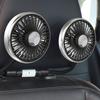 USB Car Fan Dual Head Cooling Air Fan Independent Switch 3 Speeds Adjustable Auto Headrest Cooler Fan For Rear Seat