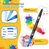 Double-Ended Washable Watercolor Pens - 120 Color Set, Non-Staining, Soft Tip Art Liner for Children's Drawing