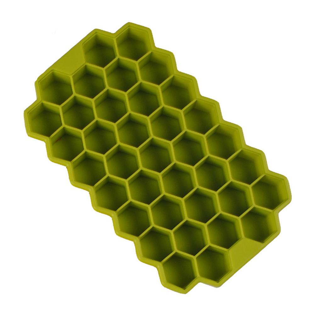 37-Grid Honeycomb Silicone Ice Cube Mold with Cover Ice Tray Home Kitchen DIY Tools