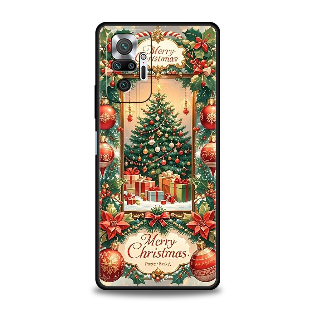 

Merry Christmas Phone Case Cover for Redmi 14C 10C Note 15 14 13 12 10 11 K40 Pro Plus 5G Shockproof Soft TPU Shell Fundas Bags Redmi 12