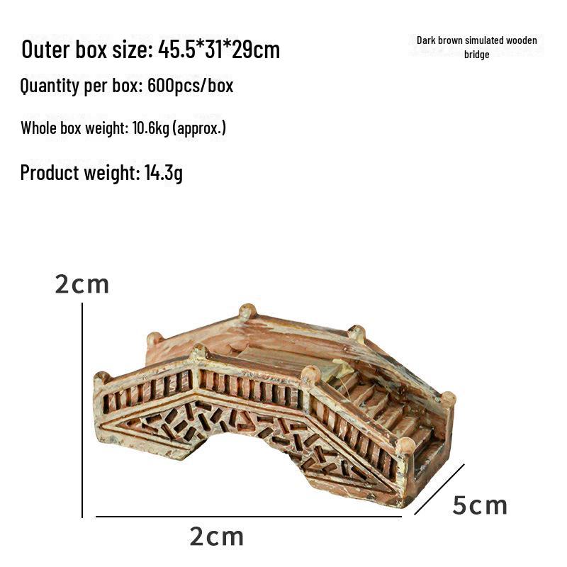 

Бело-коричневые миниатюрные украшения для мостов в ландшафтном стиле для детской игры