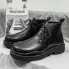 Podzimní pánské kotníkové boty pro volný čas Business boty šněrovací Smíšené barvy Britské Martin boty Chelsea boty pro muže Motocyklové boty 39