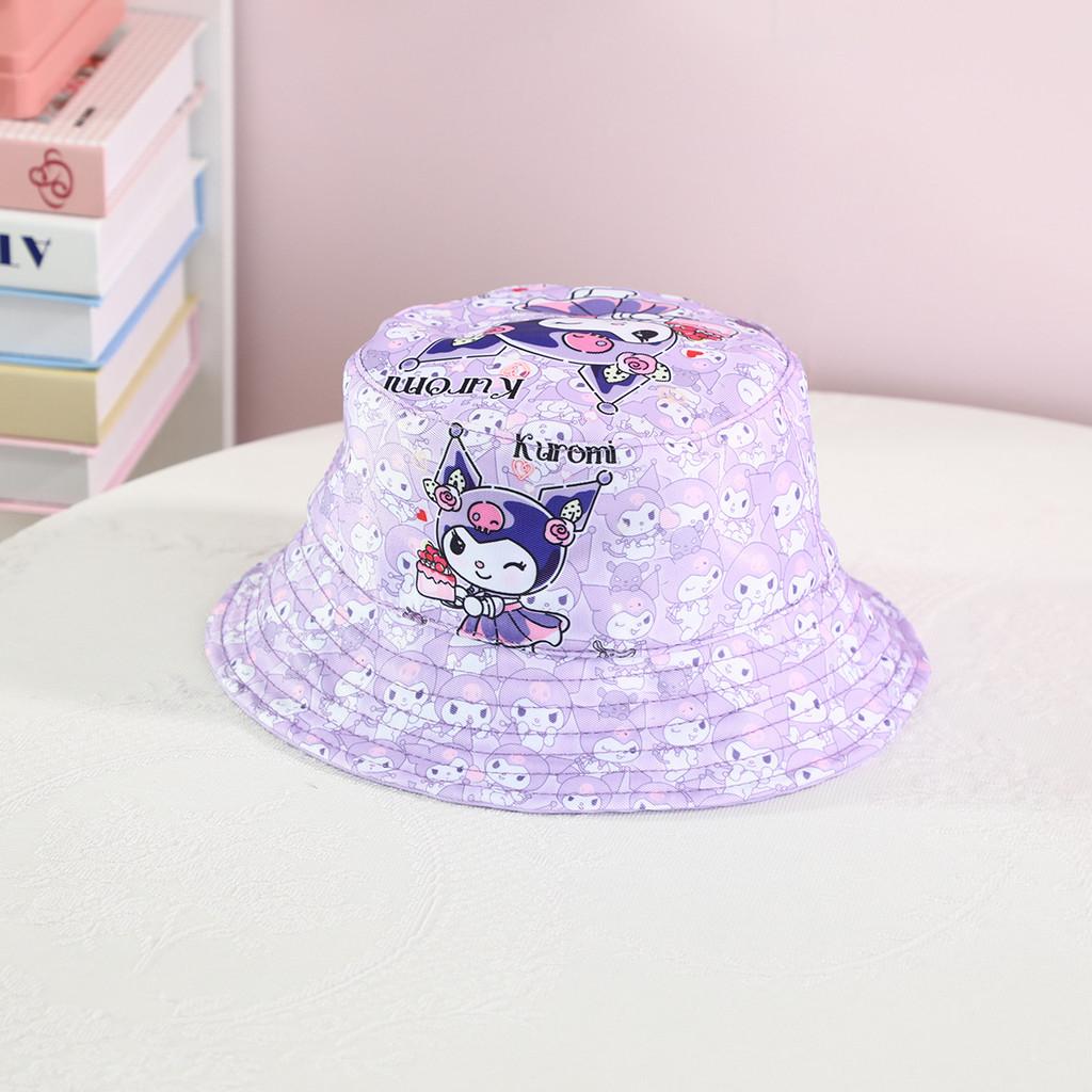 Stitch Kuromi Cartoon Print Fisherman Hat With Uv Protection For Outdoor Sun Shade