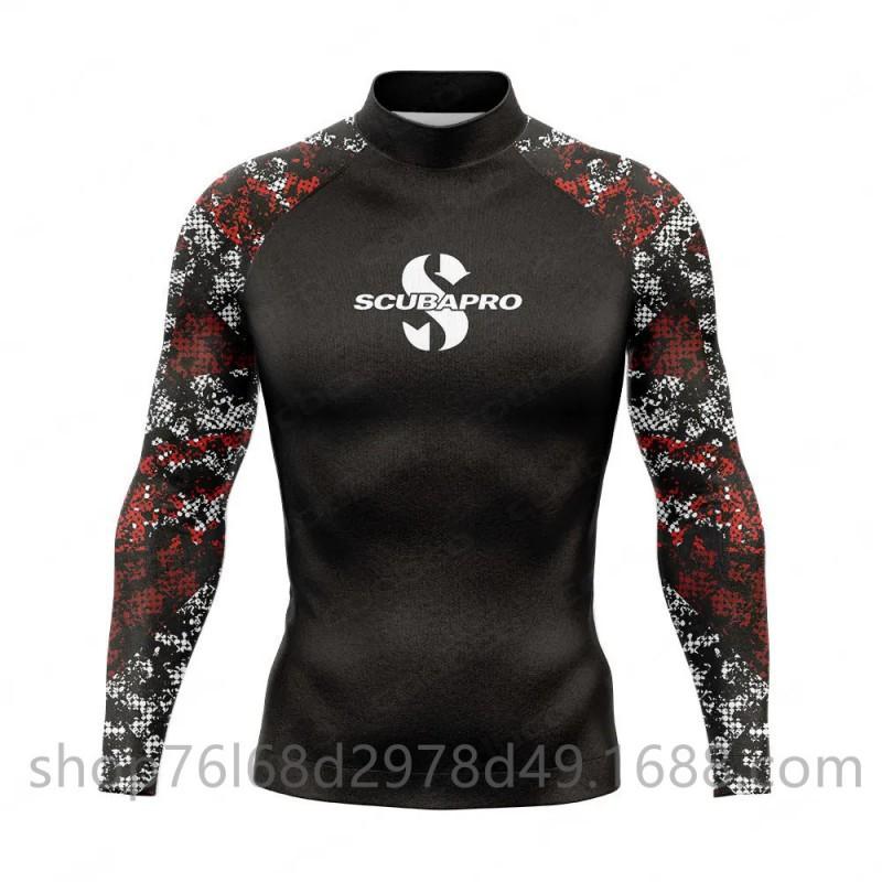 SCUBA Surfing Suit Outdoor Sunblock Snorkeling Swimsuit Long-sleeved Split Top Quick-drying Jellyfish Men's Diving