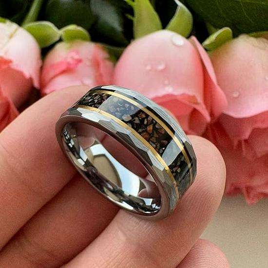 Bestselling Colorful Rhombus Edge Stainless Steel Ring Set - Unique and Fashionable Jewelry