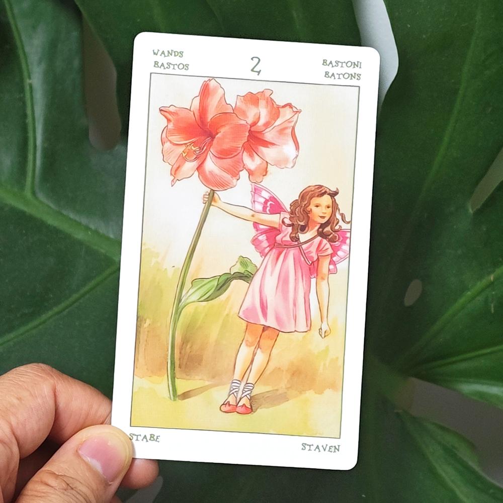 12*7cm The Spirit of Flowers Tarot Deck 78 Pcs Delicate, Lovely Tarot Cards Printed on 350GSM Double-embossed Cardstock