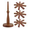 Wooden Trivet for Hot Dishes, Foldable Wooden Tree Trivet, Handmade Tree-shaped Trivet Set with Stand, Reusable Heat-resistant Coasters for Home Kitch