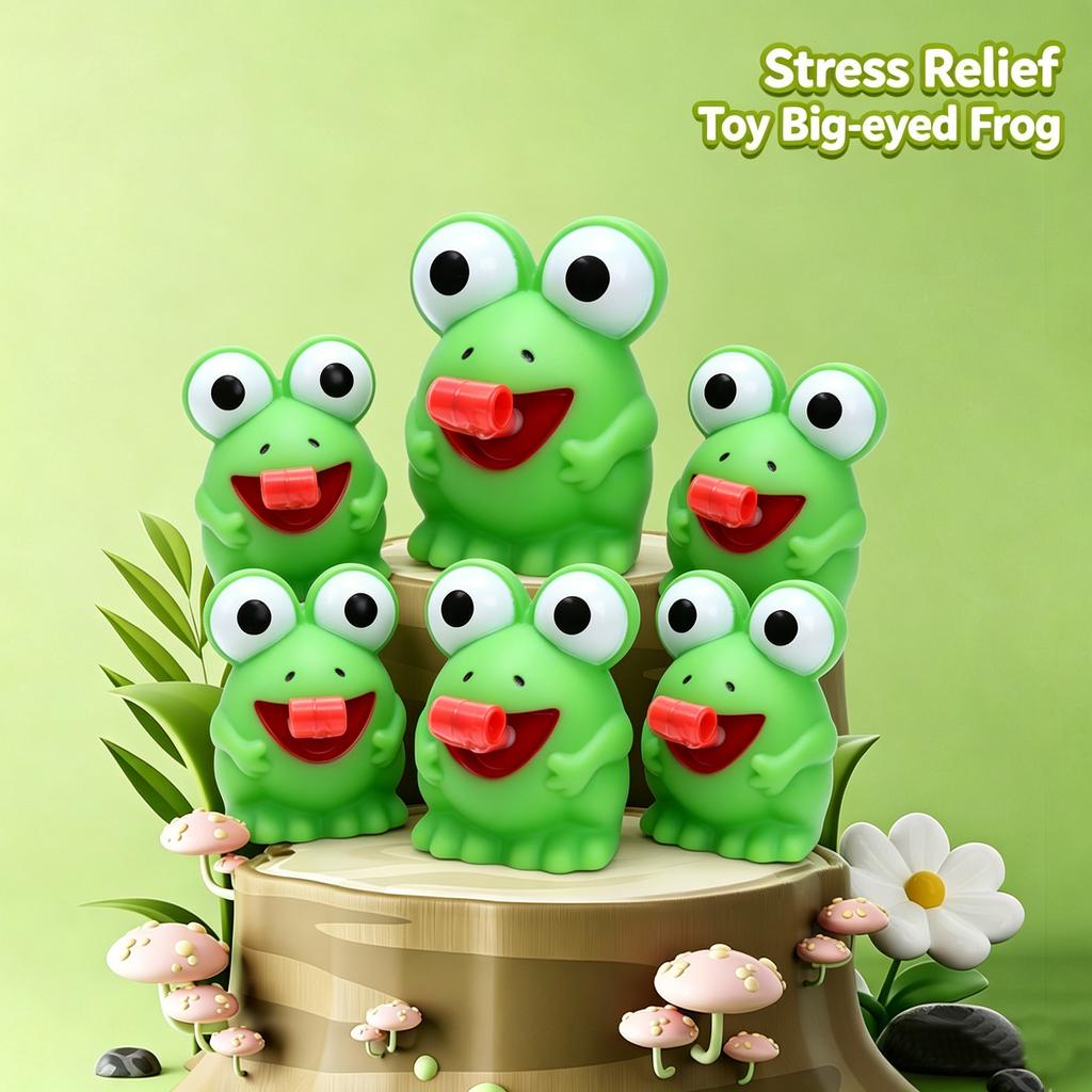 Children Creative Decompression Fidget Toys Pinch Frog Dinosaur Sticking Tongue Out Relieve Stress Toy Christmas Gifts For Kids