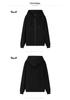 Unisex Baumwoll-Cardigan-Hoodie, Frühling/Herbst Unifarben, Lässige Jacke & Basisschicht für Paare