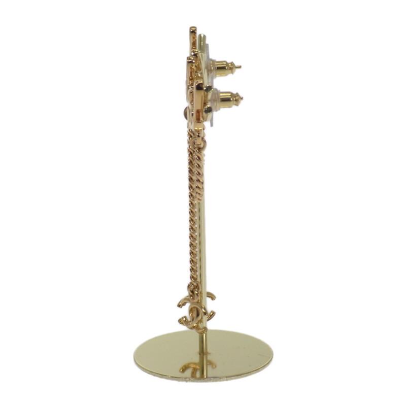 Chanel Pierce Gold Metal Women