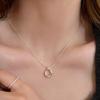 Irregular circle pendant necklace simple clavicle chain cold wind accessories