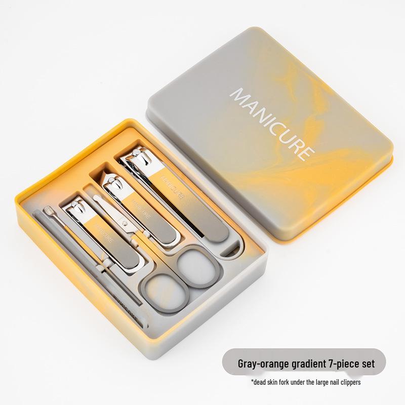 Anti-Splash Nail Clipper & Manicure Set: Includes Nail Clippers, Scissors, Nose Hair Scissors, Ear Pick.