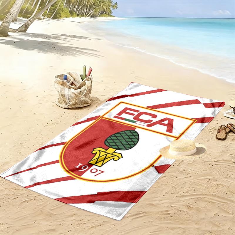 FC Augsburg Print Beach Towel, Large Soft Quick Dry Towel for Beach Camping Swimming