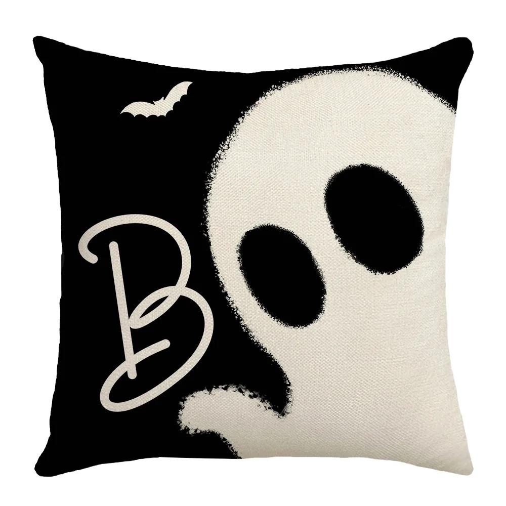 Pumpkin Ghost Print Pillowcase Halloween Decorations Couch Cushion Cover Home Decor Pillow Cover Cojines Decorativos Para Sofá