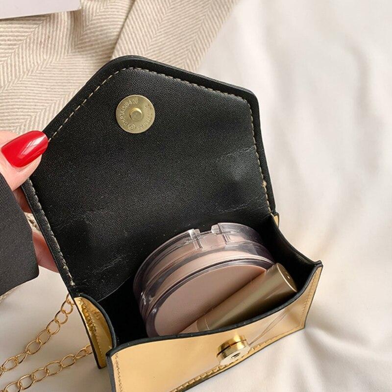 New Laser Shoulder Bag Mini Cute Chain Lipstick Bag Crossbody Coin Pouch for Women