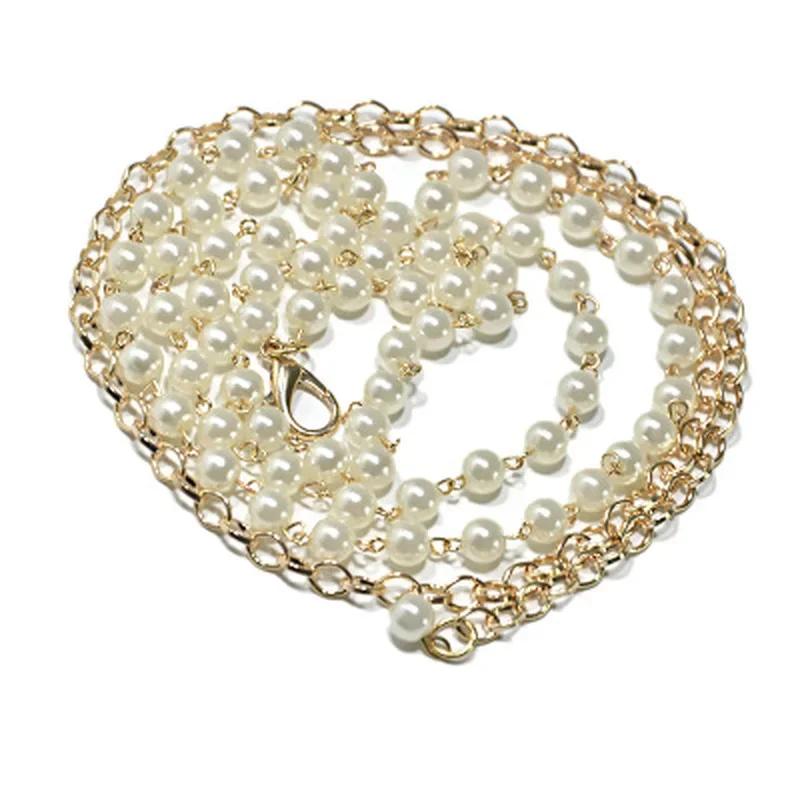 Fringe Imitation Pearl Belt Female Vintage Dress Waist Chains Ladies Designer Dresses Chains Fashion Accessories for Women
