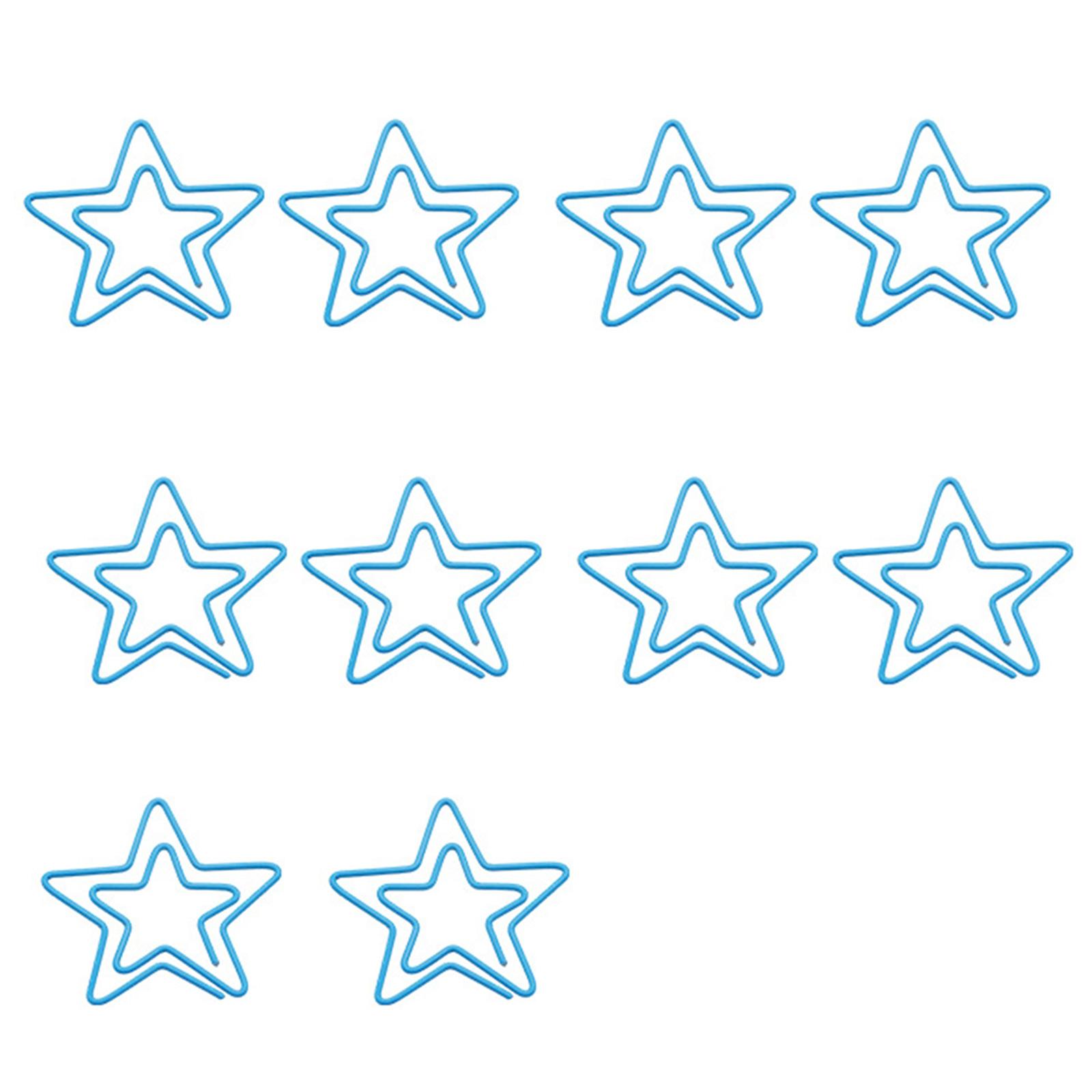 

10 Pcs Star Shape Paper Clips Small Bookmarks Planner Clips Letter Clips Decorative Paper Clips Office Supplies 3